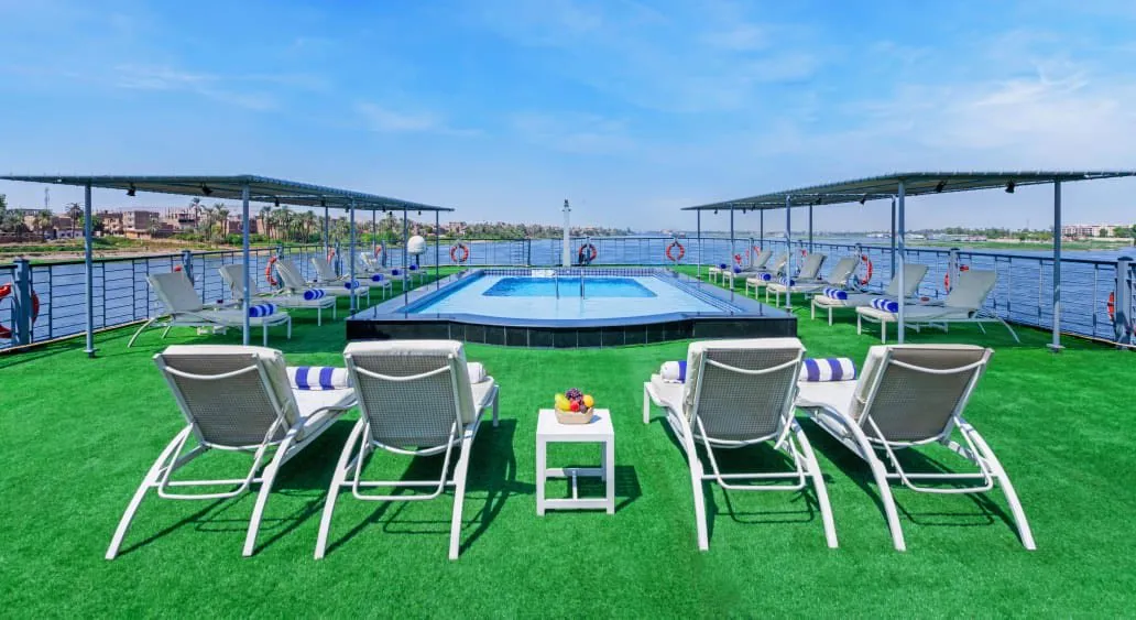 Sun deck of the Ellie Nile Cruise Nile cruise